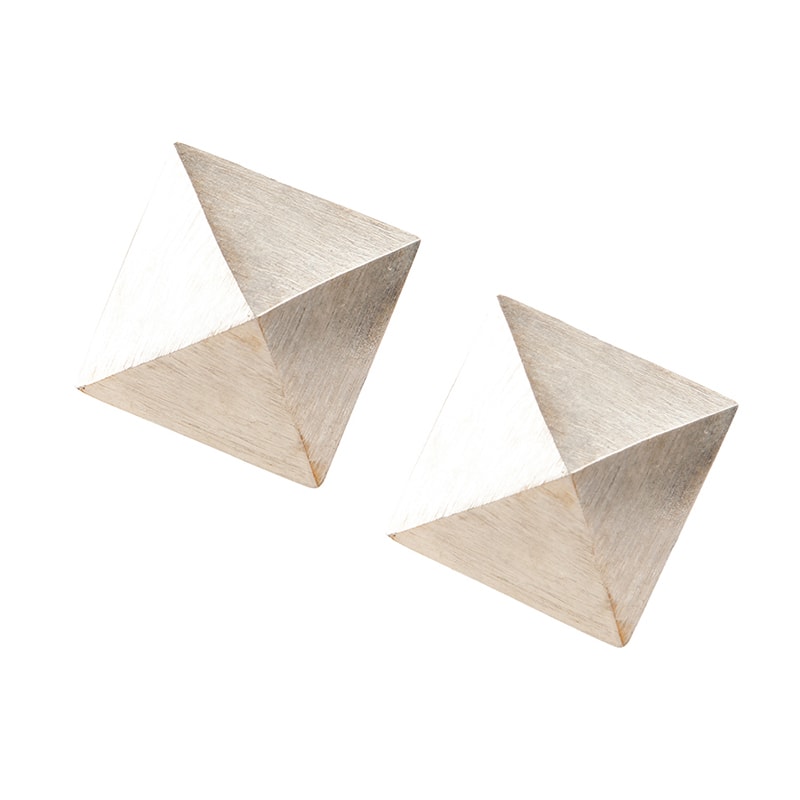 9ct Yellow Gold Pyramid On Hoop Earrings  Shiels Jewellers